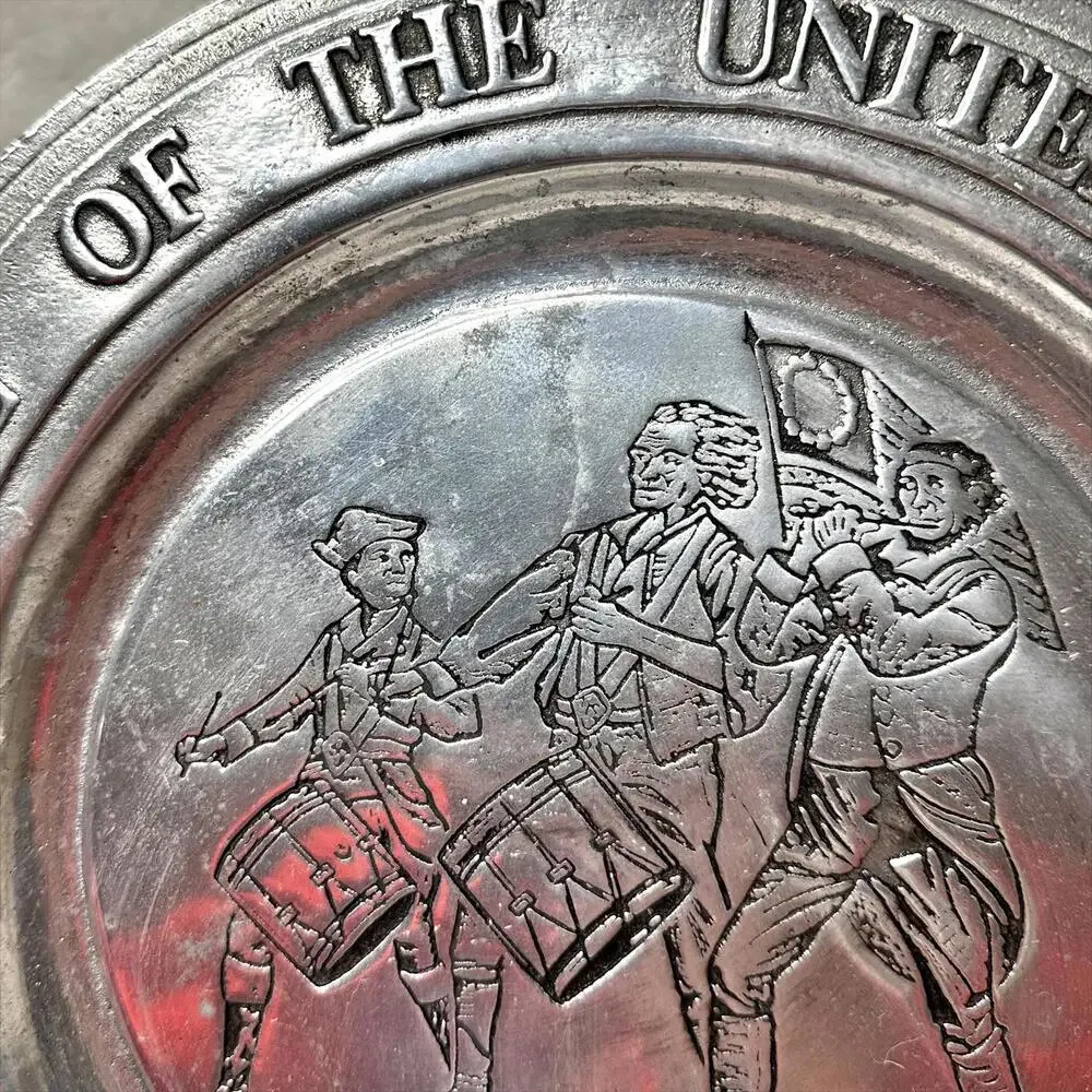 Vintage York Metal Crafters Bicentennial Plate The Spirit of '76 A.M. Willard